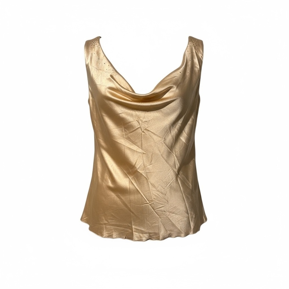 Barney’s silk cowl neck top with sparkly detail